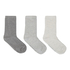 3-Pack Cotton Crew Socks, Gray