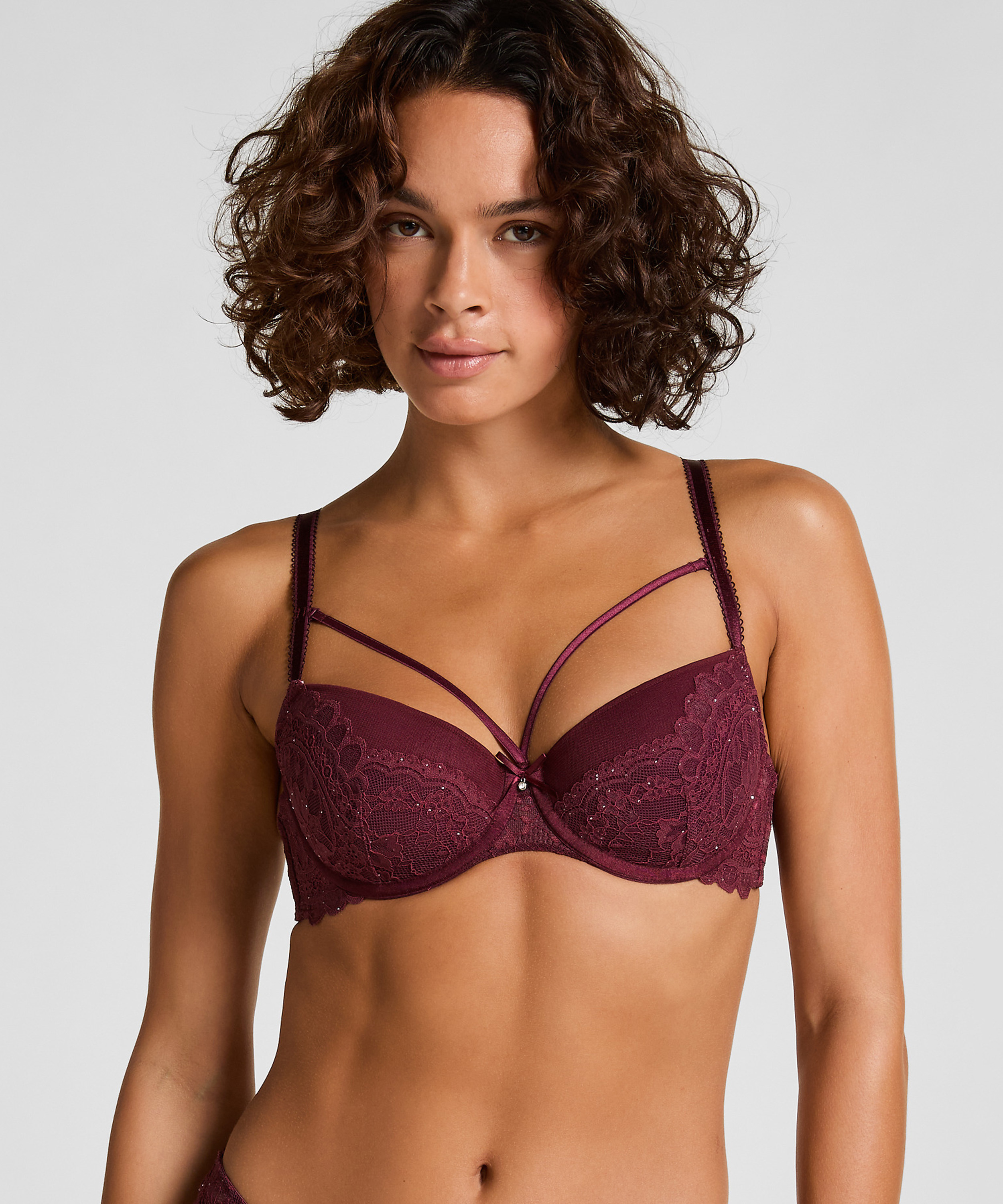 Isadora Padded Underwired Bra, Red, main
