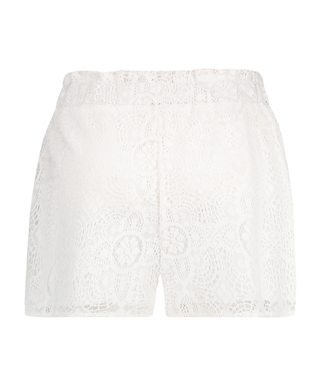 Lace shorts, White