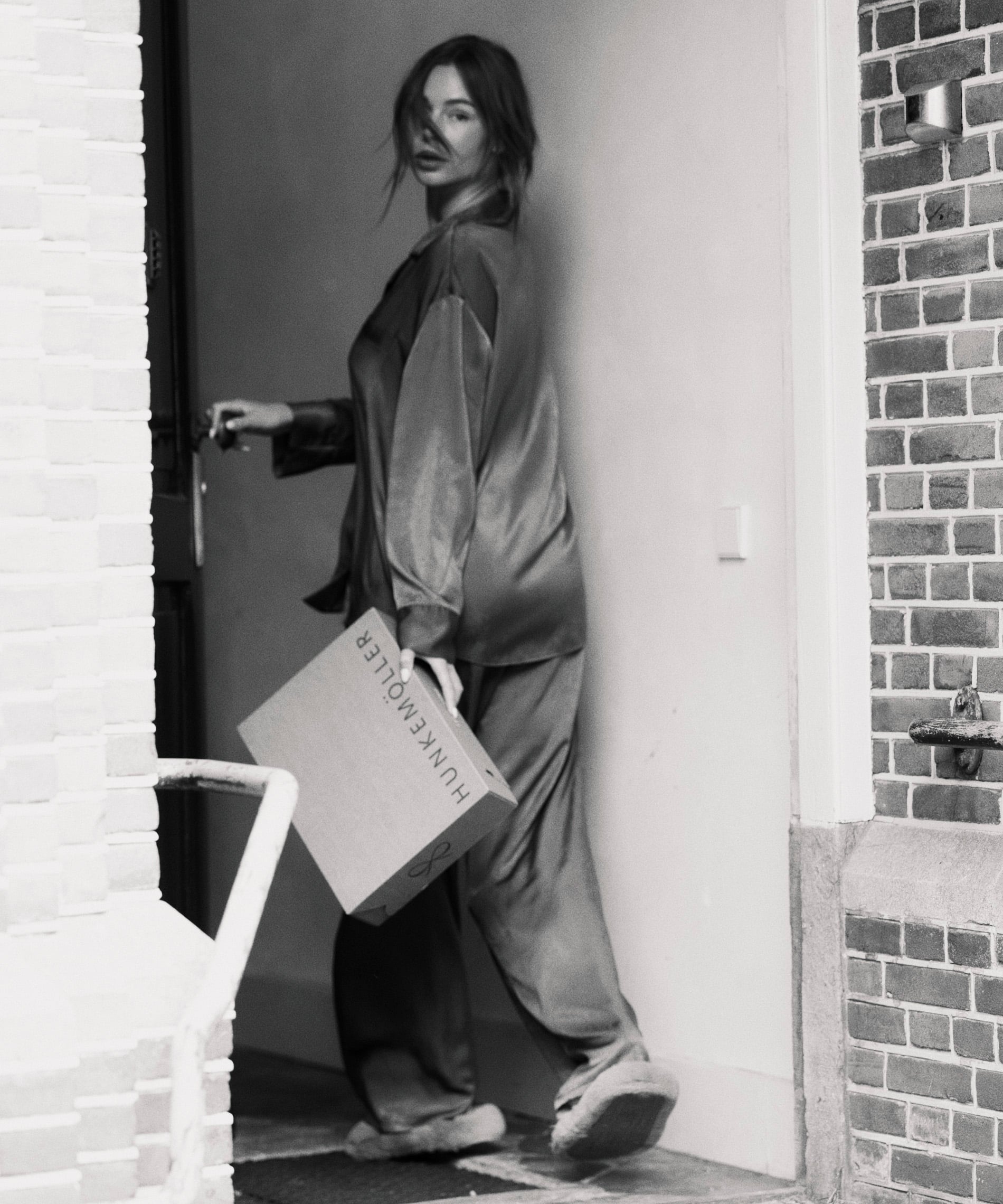 Satin Trousers, Blue, main