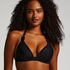 Luxe Triangle Bikini Top, Black