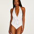 Shaping Scallop Swimsuit, White