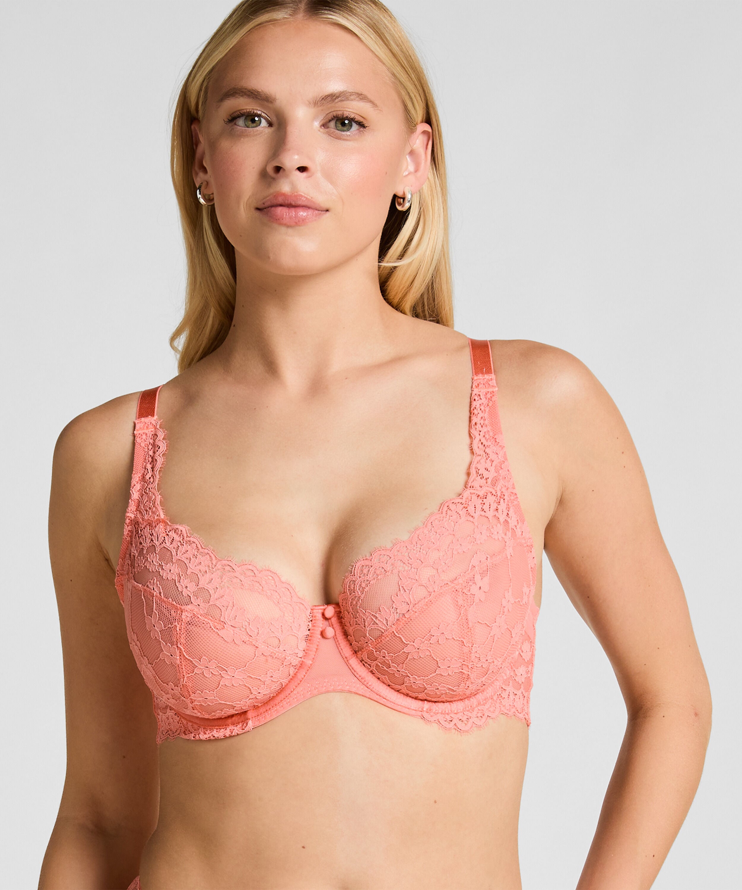 Daisy Non-Padded Underwired Bra, Pink