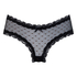 V-shaped Brazilian knickers mesh, Black