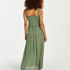 Smocked maxi dress, Green