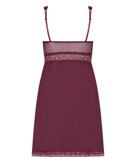 Grafic jersey lace slip dress, Purple