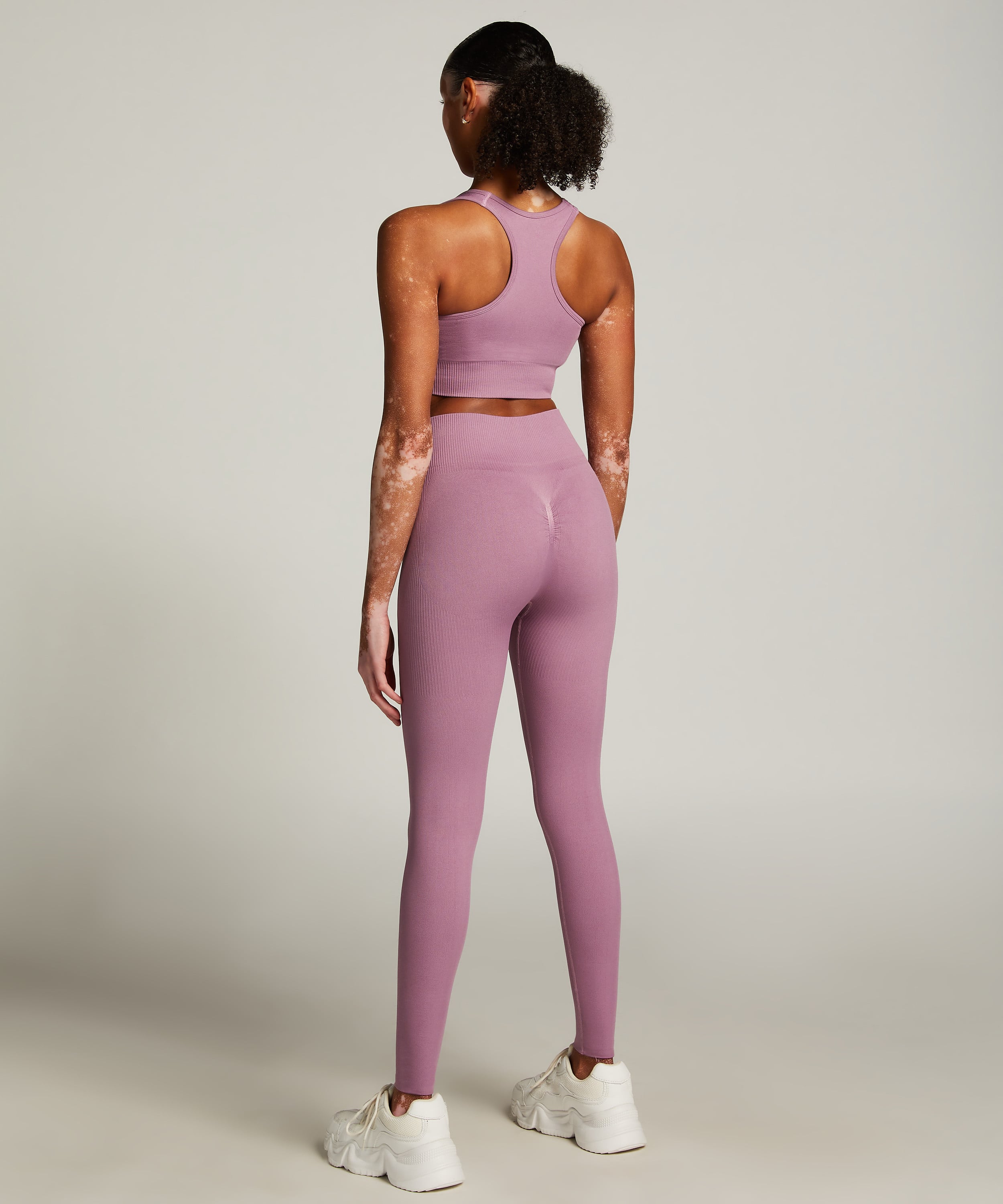 HKMX High waisted seamless sport legging, Purple, main