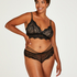 Sian High Cut Brazilian, Black