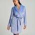 Velours short bathrobe, Blue