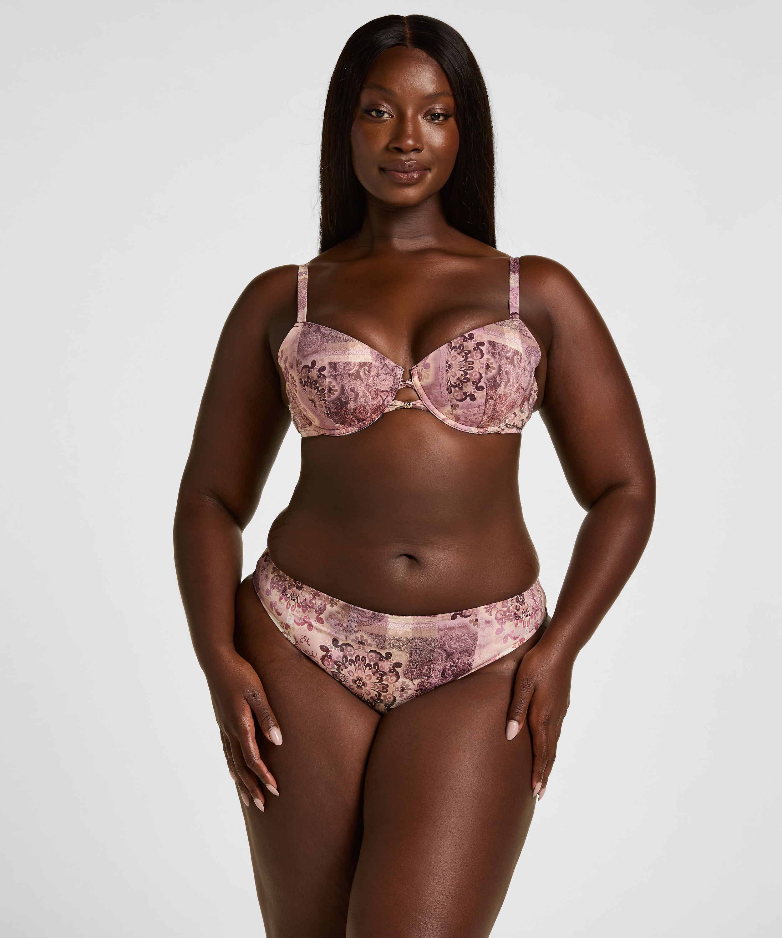 Padded Underwired Bikini Top Ibiza, Purple, main