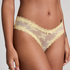 V-shaped Brazilian knickers mesh, Yellow