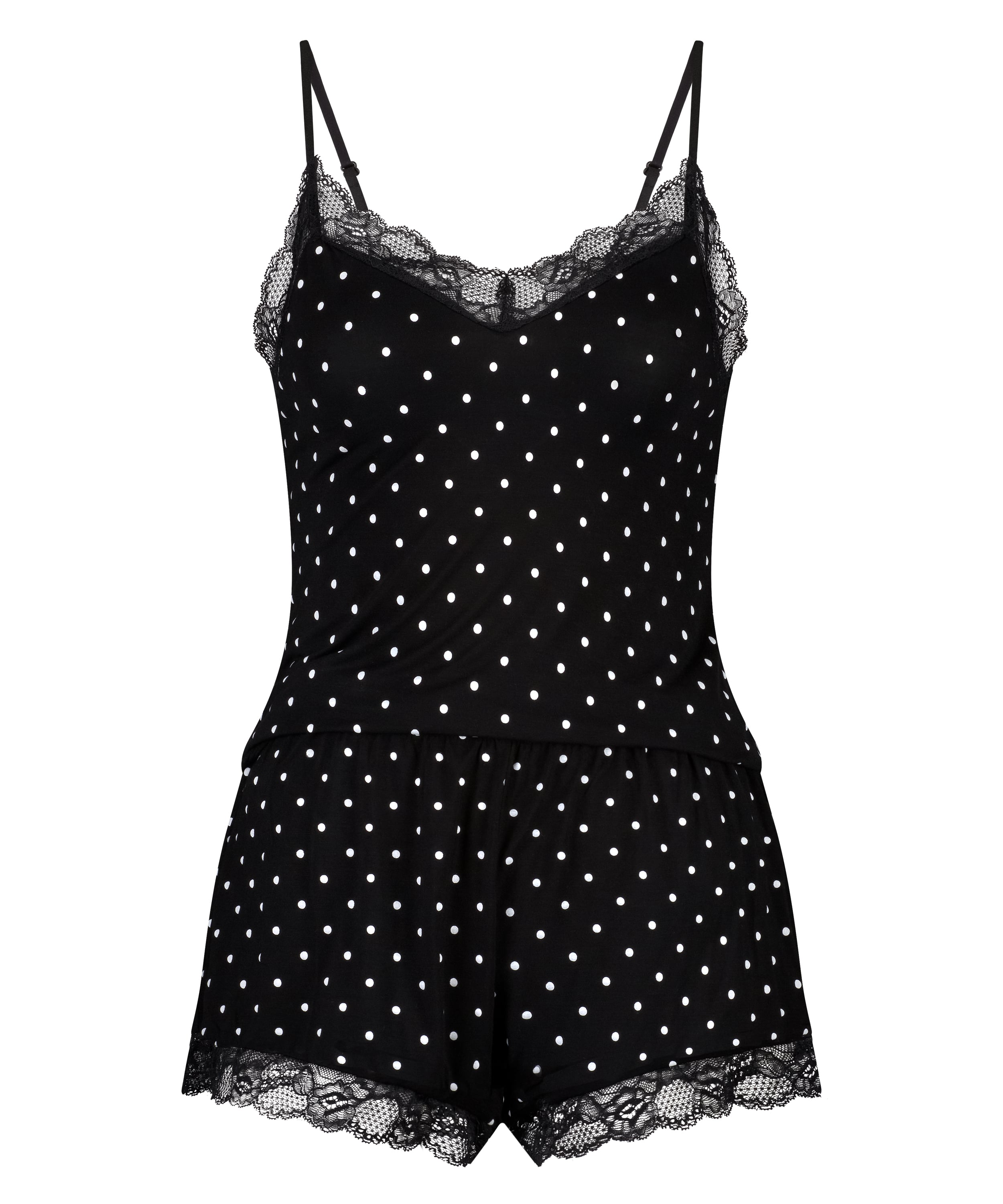 Cami Short Pyjama Set, Black, main