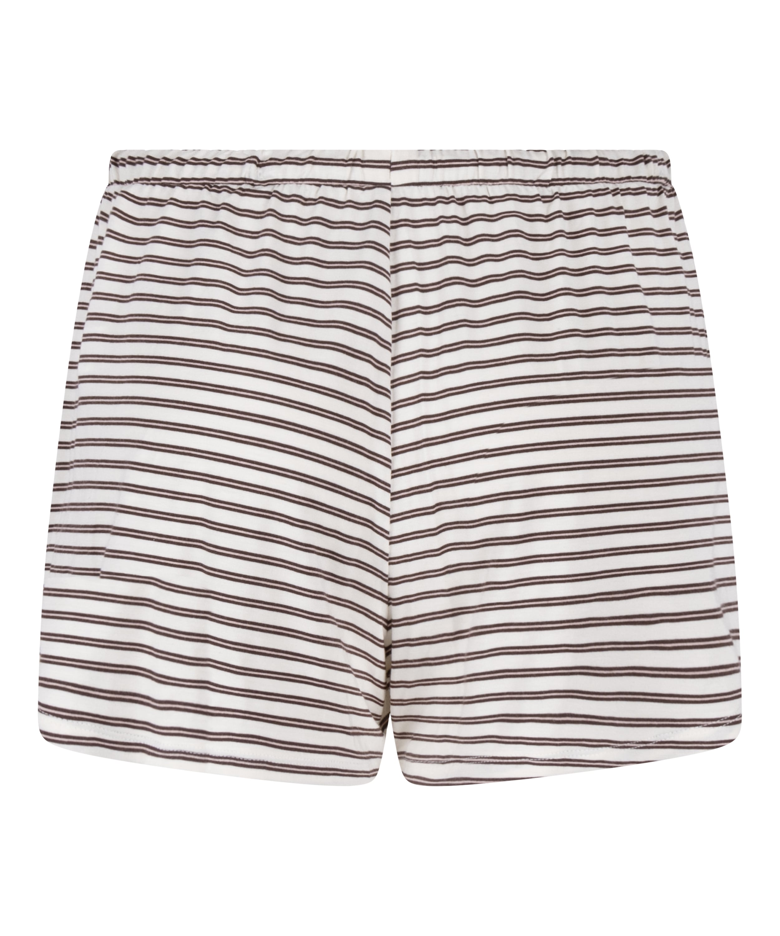 Pyjama Shorts Striped Jersey, White, main