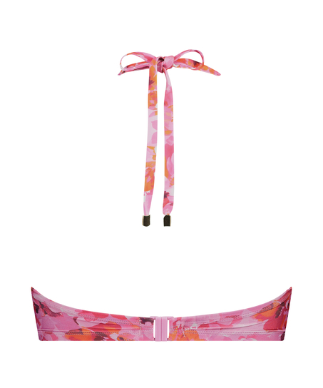 Floral Push-Up Bikini Top, Pink
