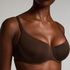Smooth Padded Underwired Bra, Brown