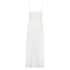 Long slip dress Modal lace, White