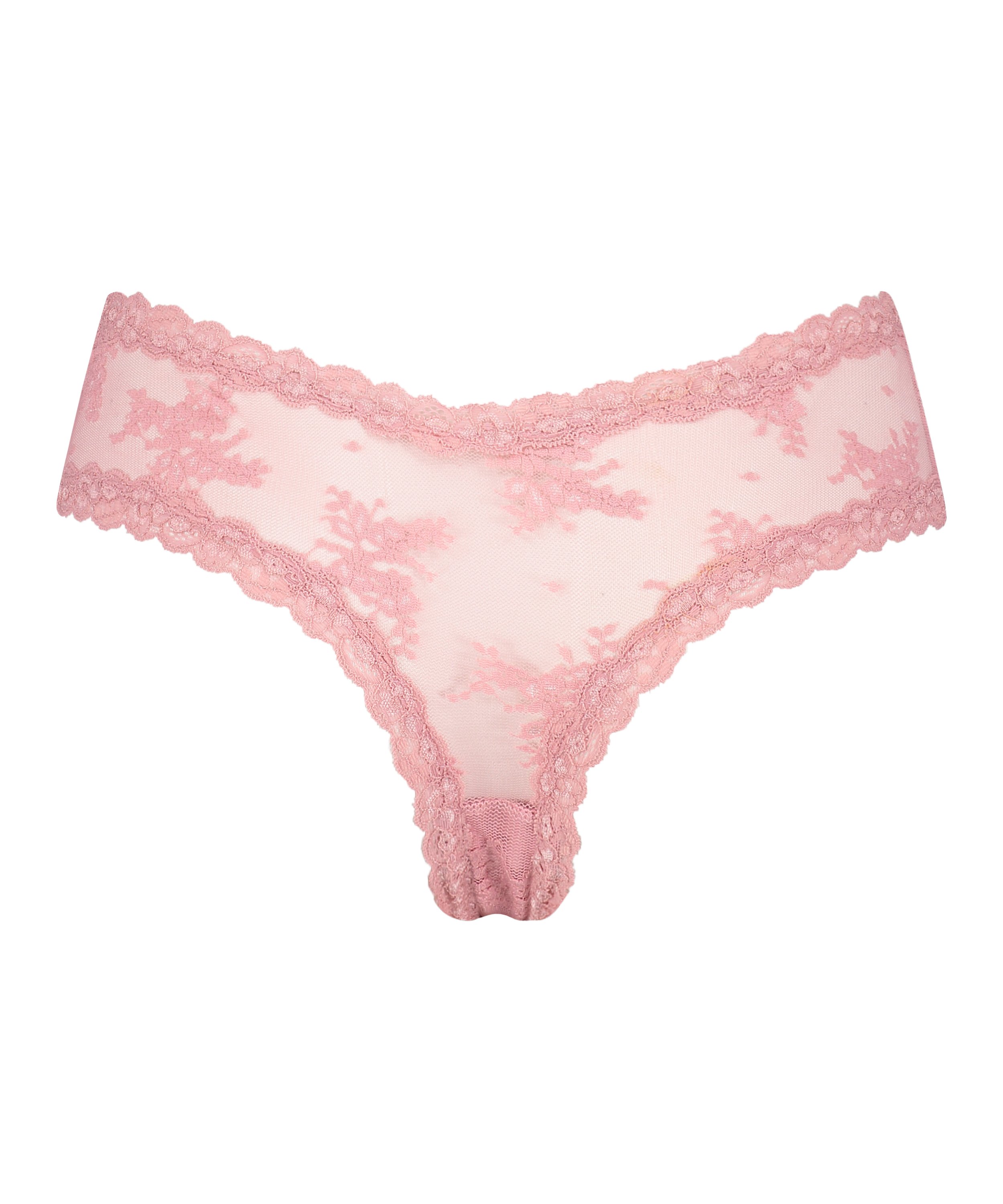 V-shaped Brazilian knickers mesh, Pink, main