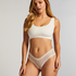 V-shaped Brazilian knickers mesh, White