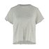 Loose-Fitting Short-Sleeved Pyjama Top, Beige
