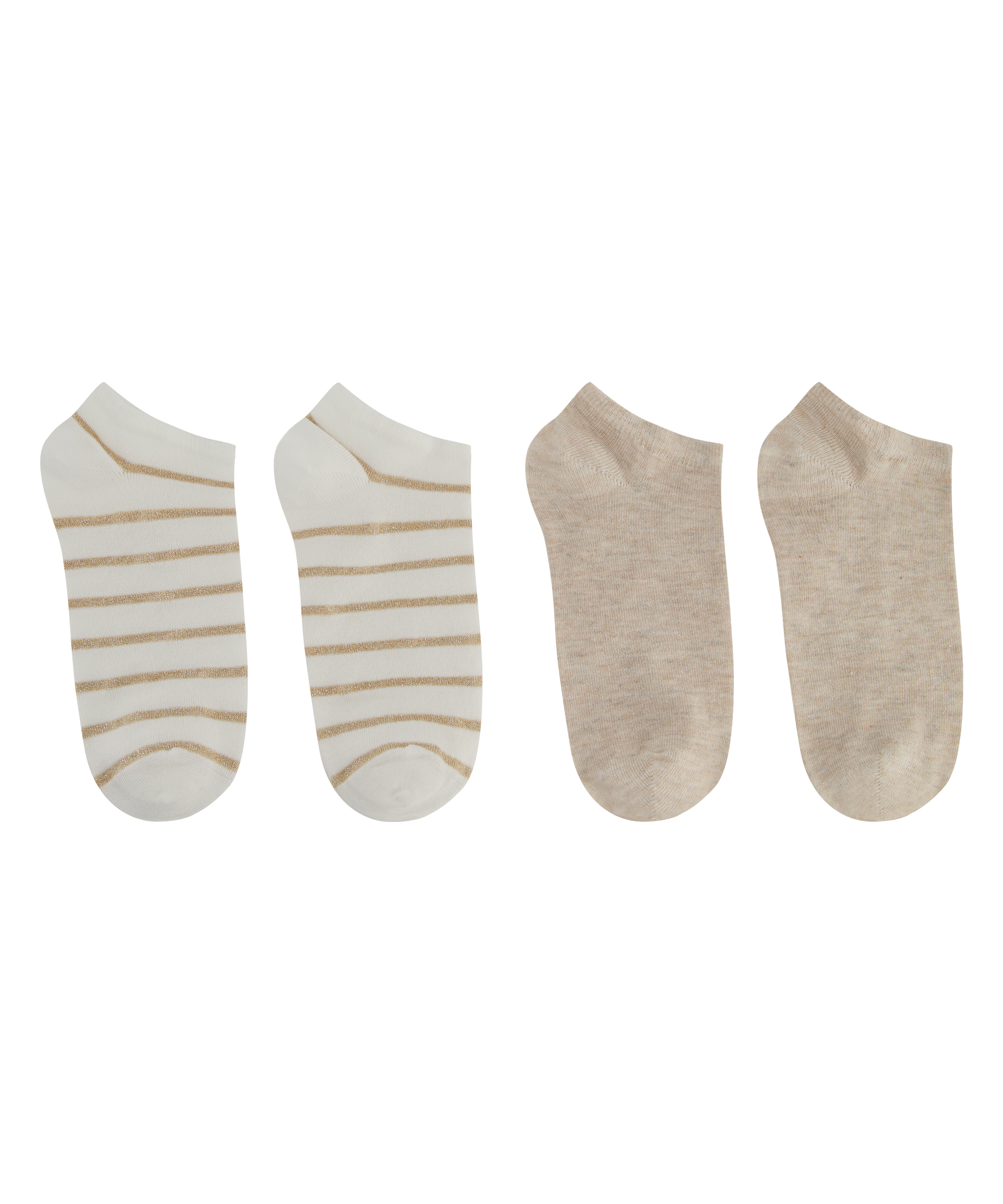 2 Pairs Lurex Socks, Yellow, main
