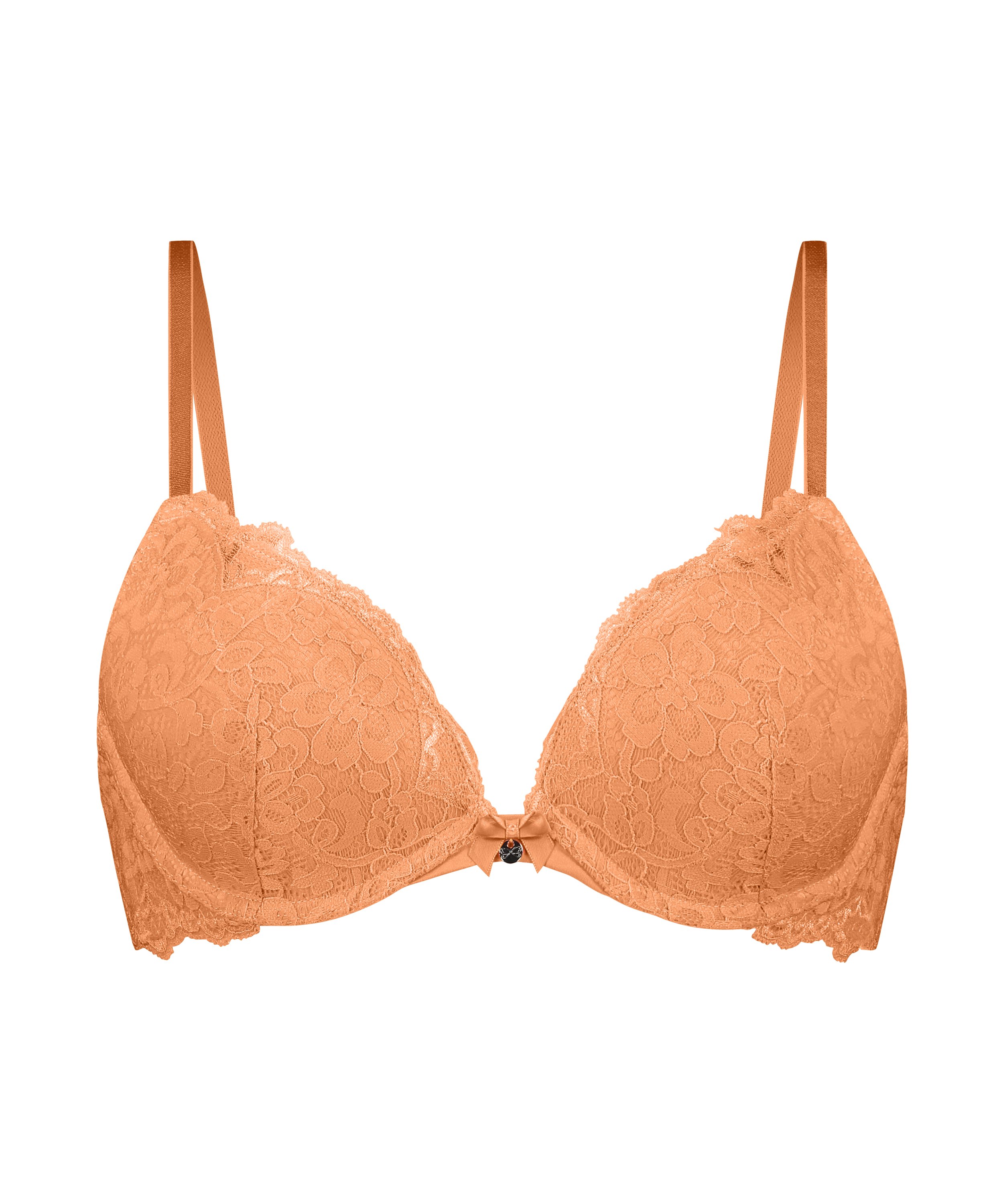 Marine Padded Push-Up Underwired Bra, Orange, main