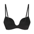 Deep-V Padded Underwired Push-Up Bra, Black