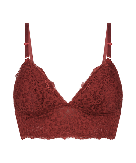 Marine Triagnle Bralette, Red