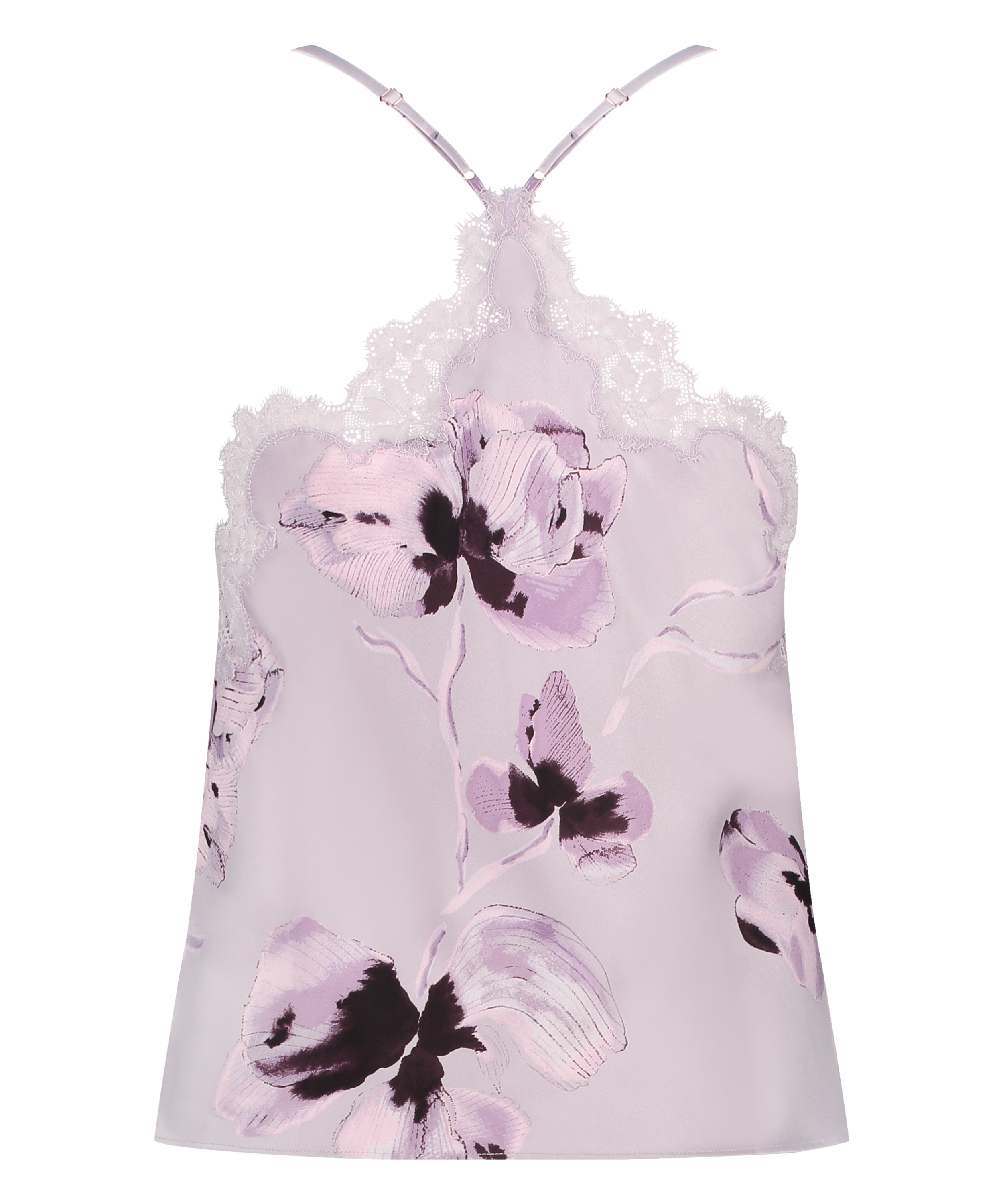 Satin Cami Top, Purple, main