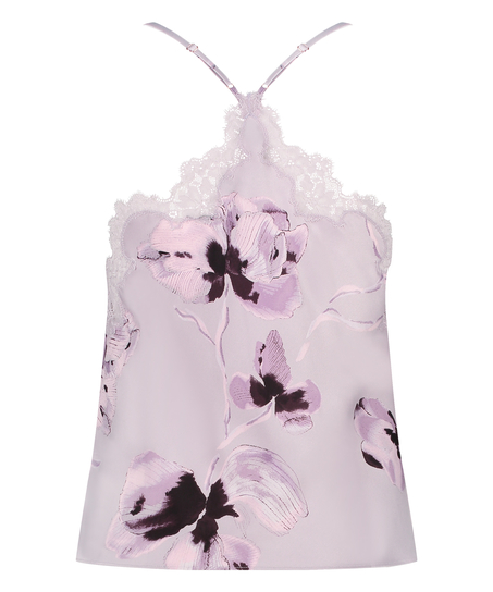 Satin Cami Top, Purple