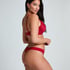 Marine Padded Push-Up Underwired Bra, Red