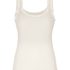Singlet Rib Jersey Lace, White