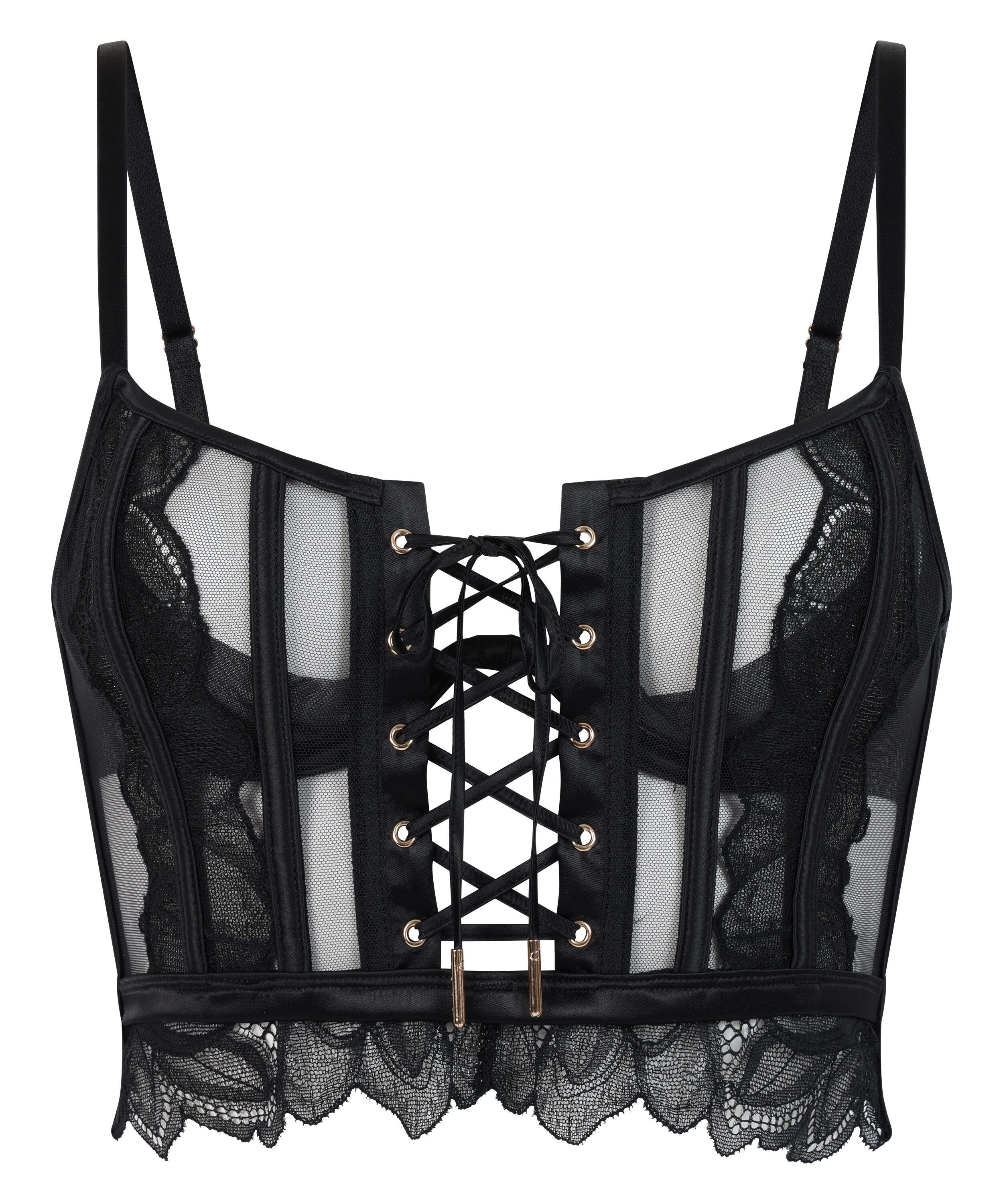 Cierra Non-Padded Underwired Longline Bra, Black