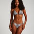 Doha Zebra Cheeky Tanga Bikini Bottoms, White