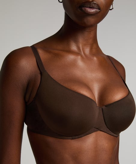 Smooth Padded Underwired Bra, Brown