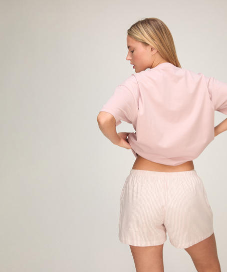 Pyjama Set with Short and T-shirt, Pink