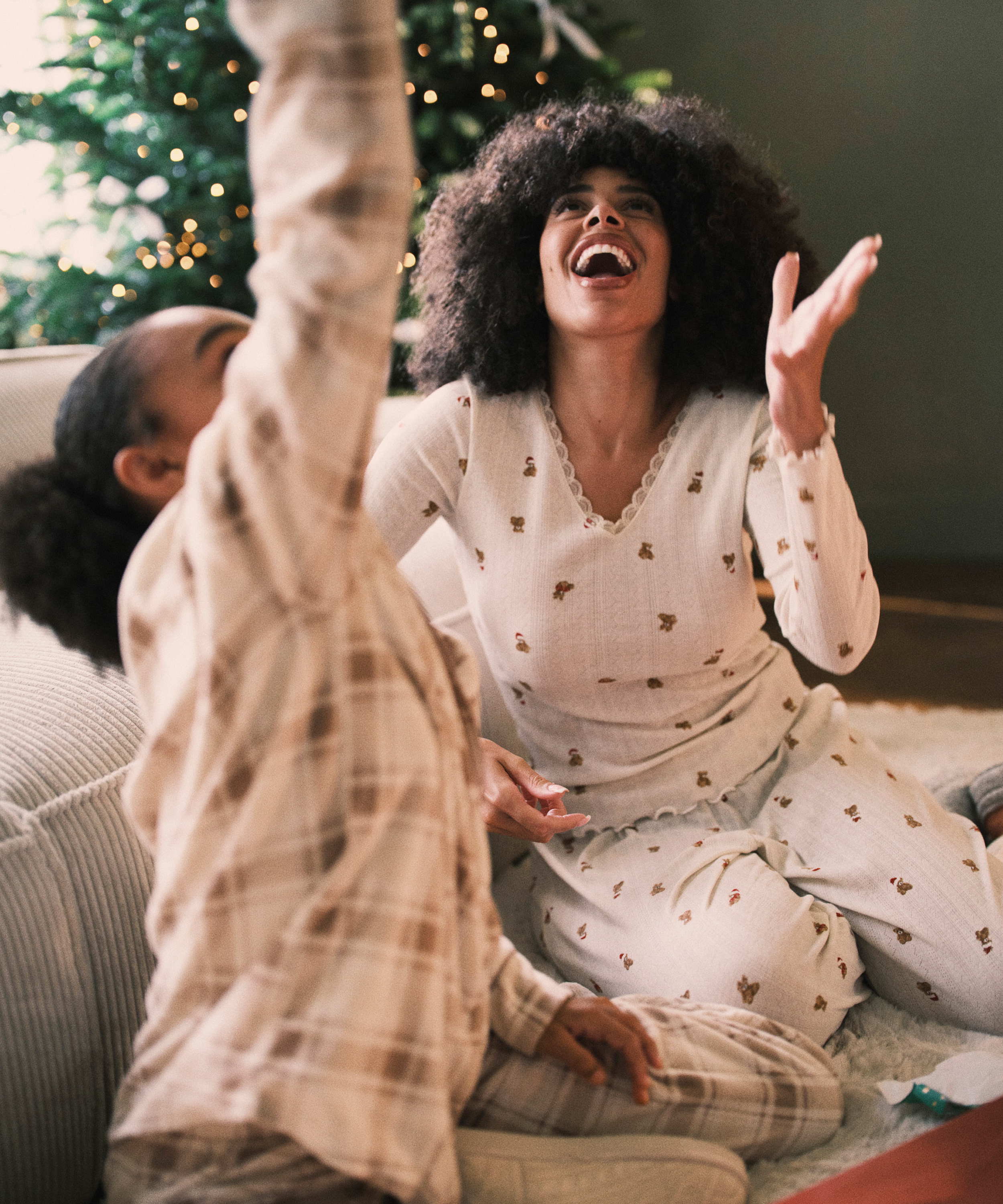 Pointelle Pyjama Pants, White, main