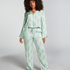 Satin Long-Sleeved Jacket, Green