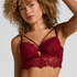 Isabella Padded Underwired Longline Bra, Red