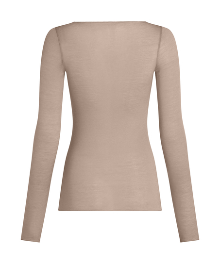 super soft Boatneck Shirt with Cashmere, Gray