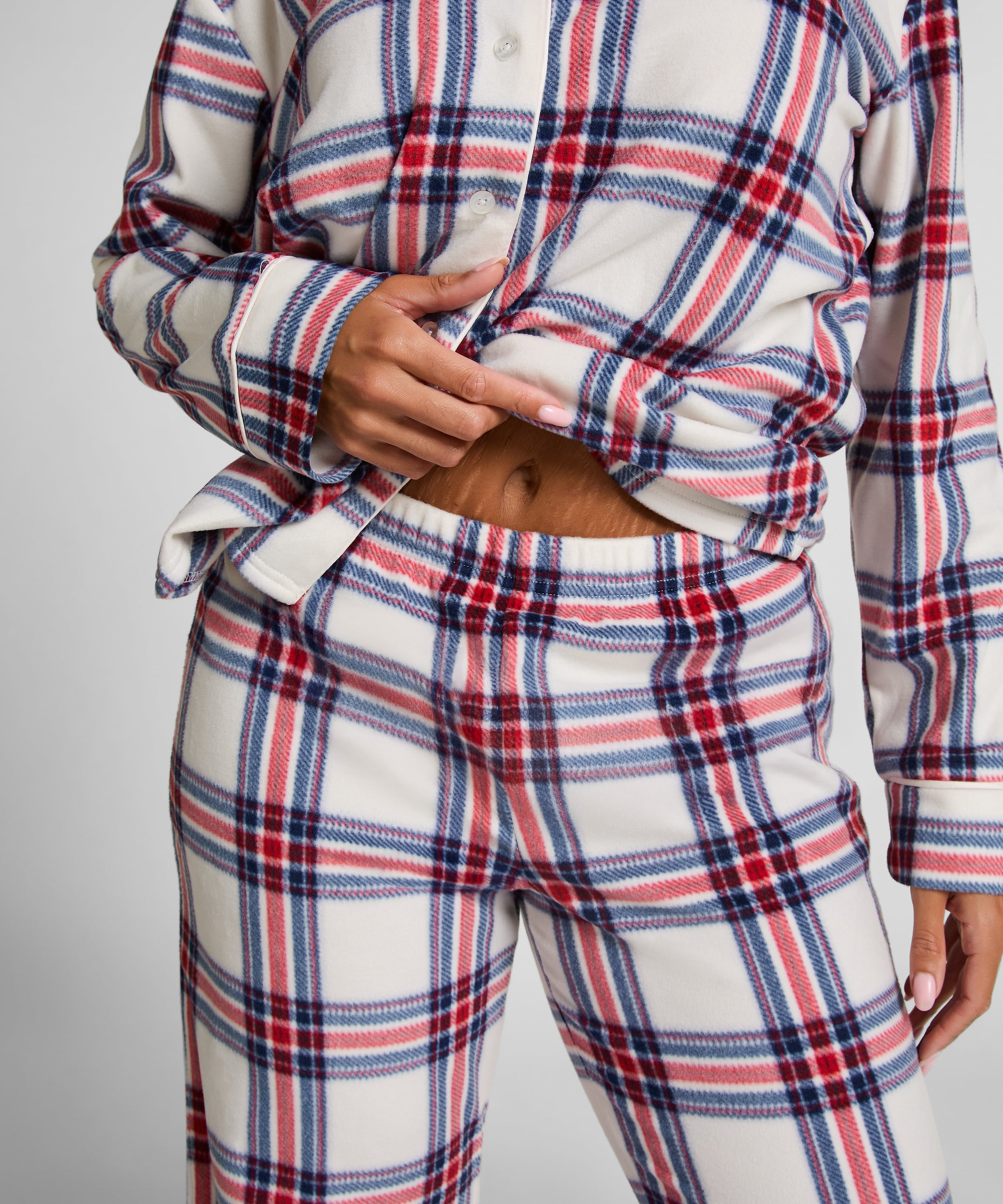 Pyjamaset Polar Fleece, White, main