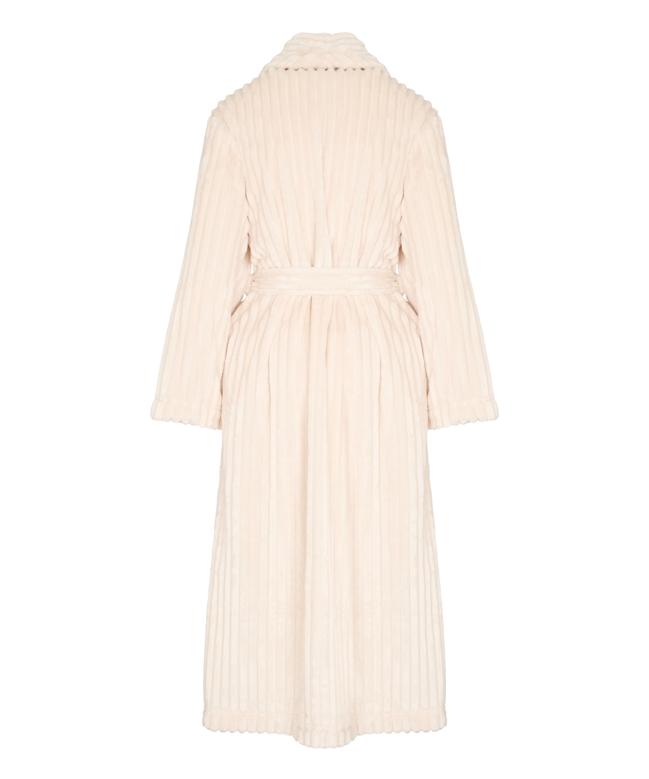 Bathrobe Jacqueared Fleece, White, main