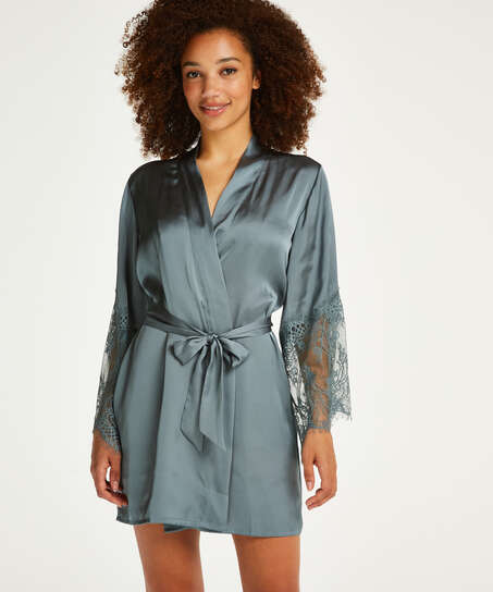 Aftensmad etikette Bluebell Satin Kimono for €30 - All Nightwear - Hunkemöller