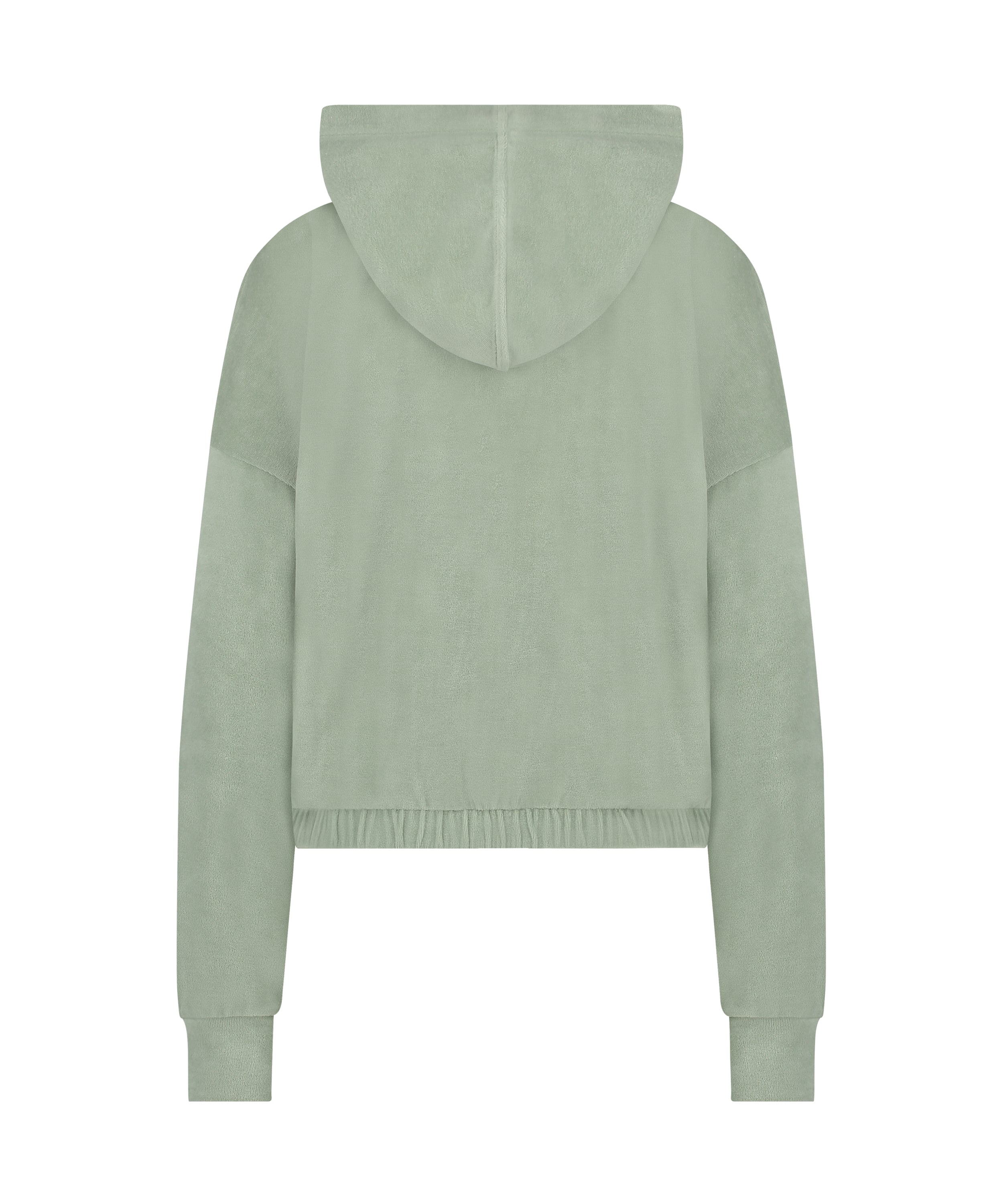 Velours Long-Sleeved Jacket, Green, main