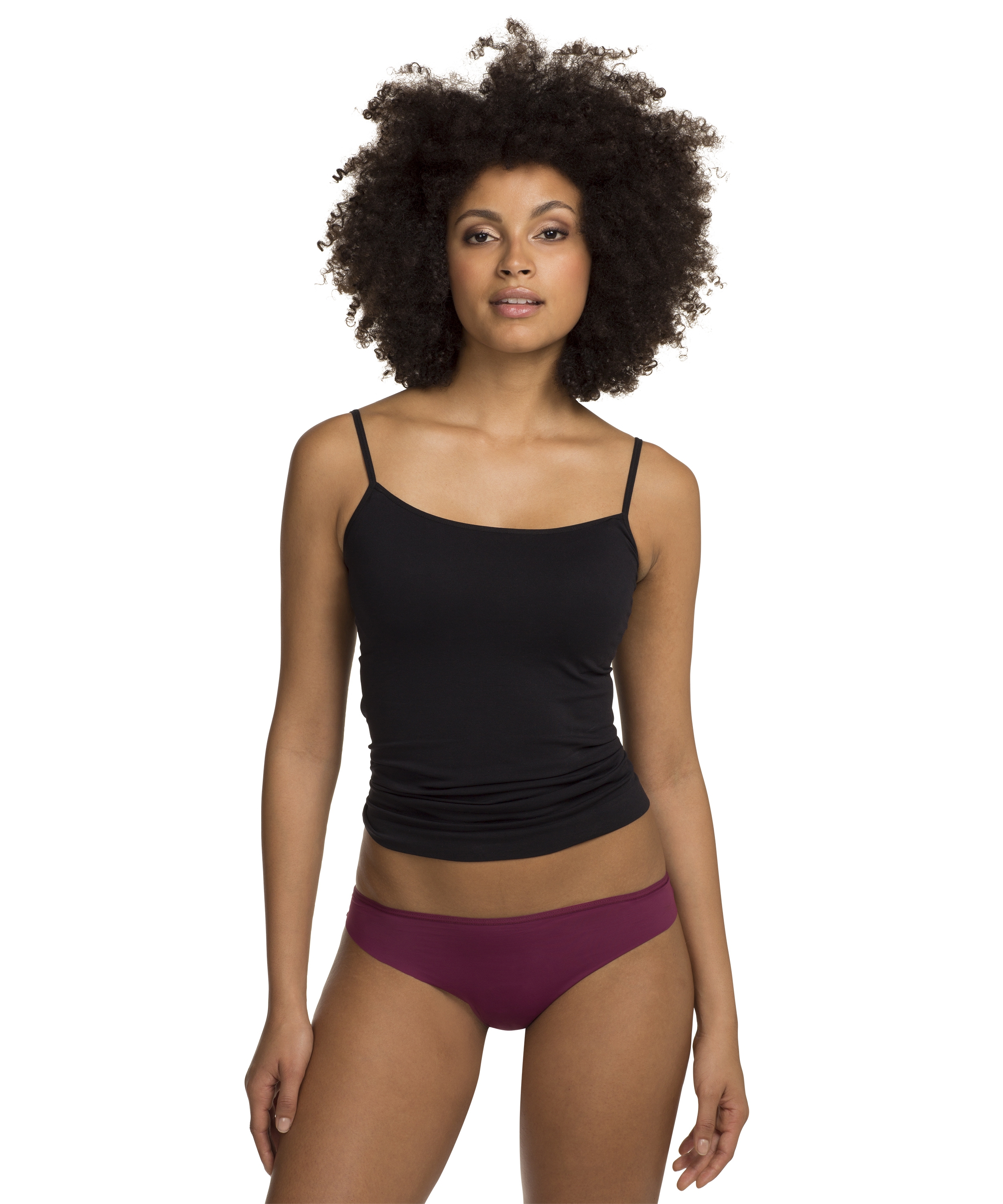 Lace Back Invisible Thong, Purple, main