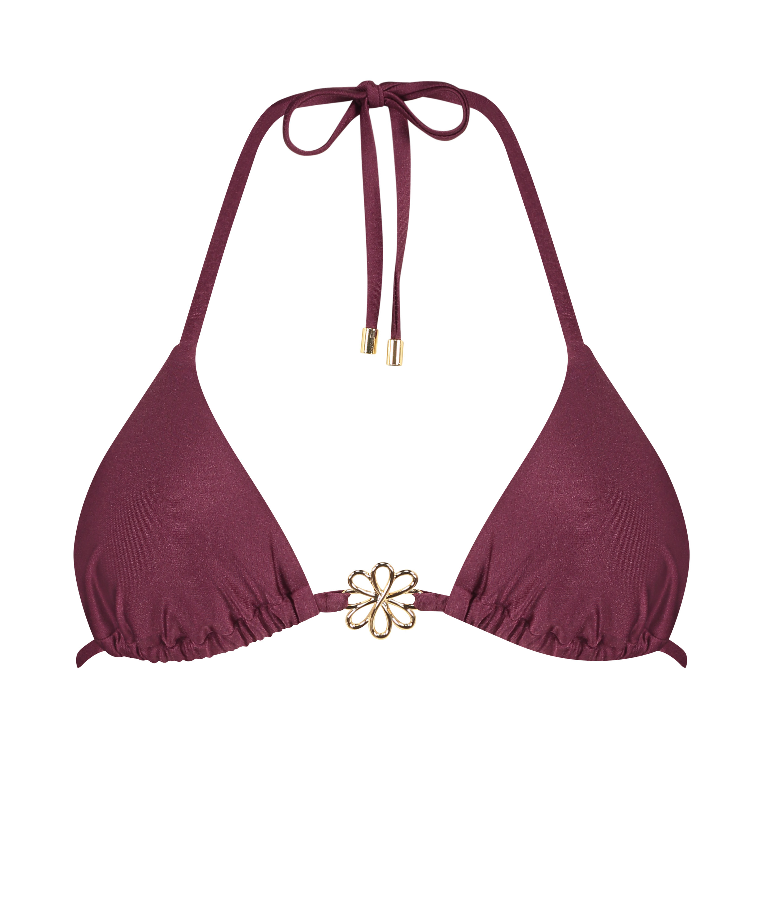 Yucatan Triangle Bikini Top, Red, main