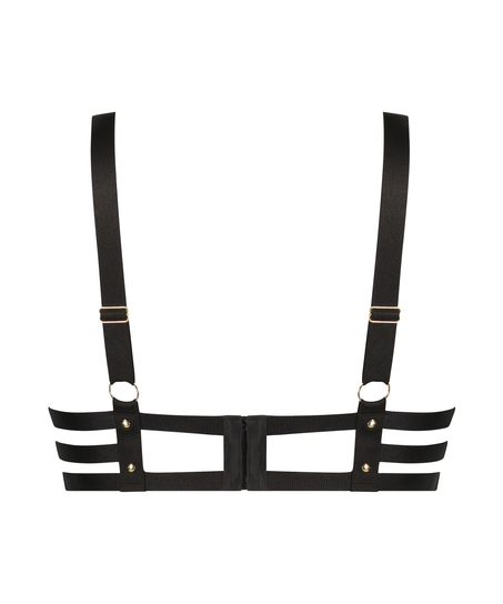 Shadow padded push-up underwired bra, Black