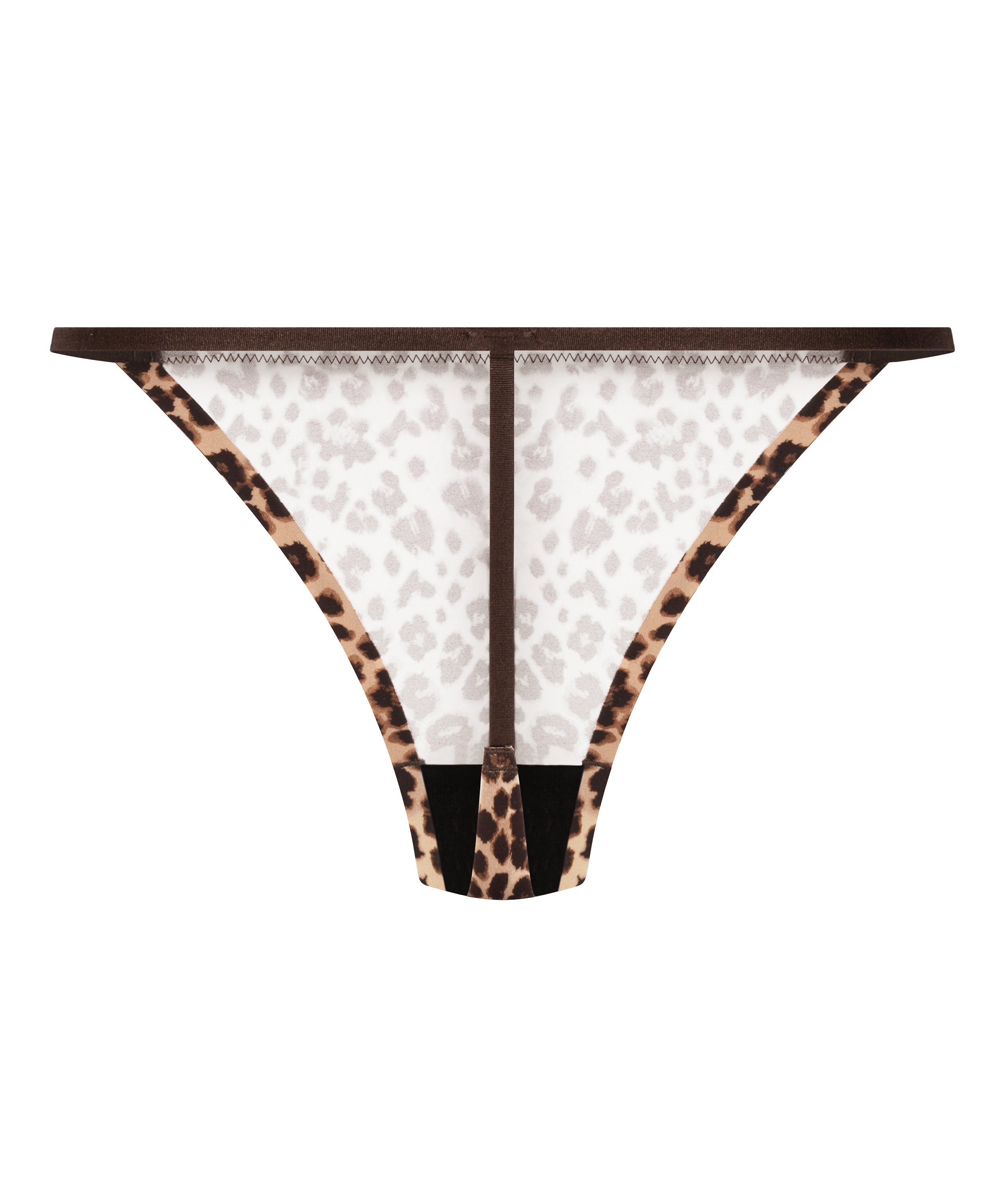 Seamless thong, Brown, main