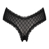 V-shaped Brazilian knickers mesh, Black