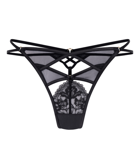 Amel Highleg Thong , Black