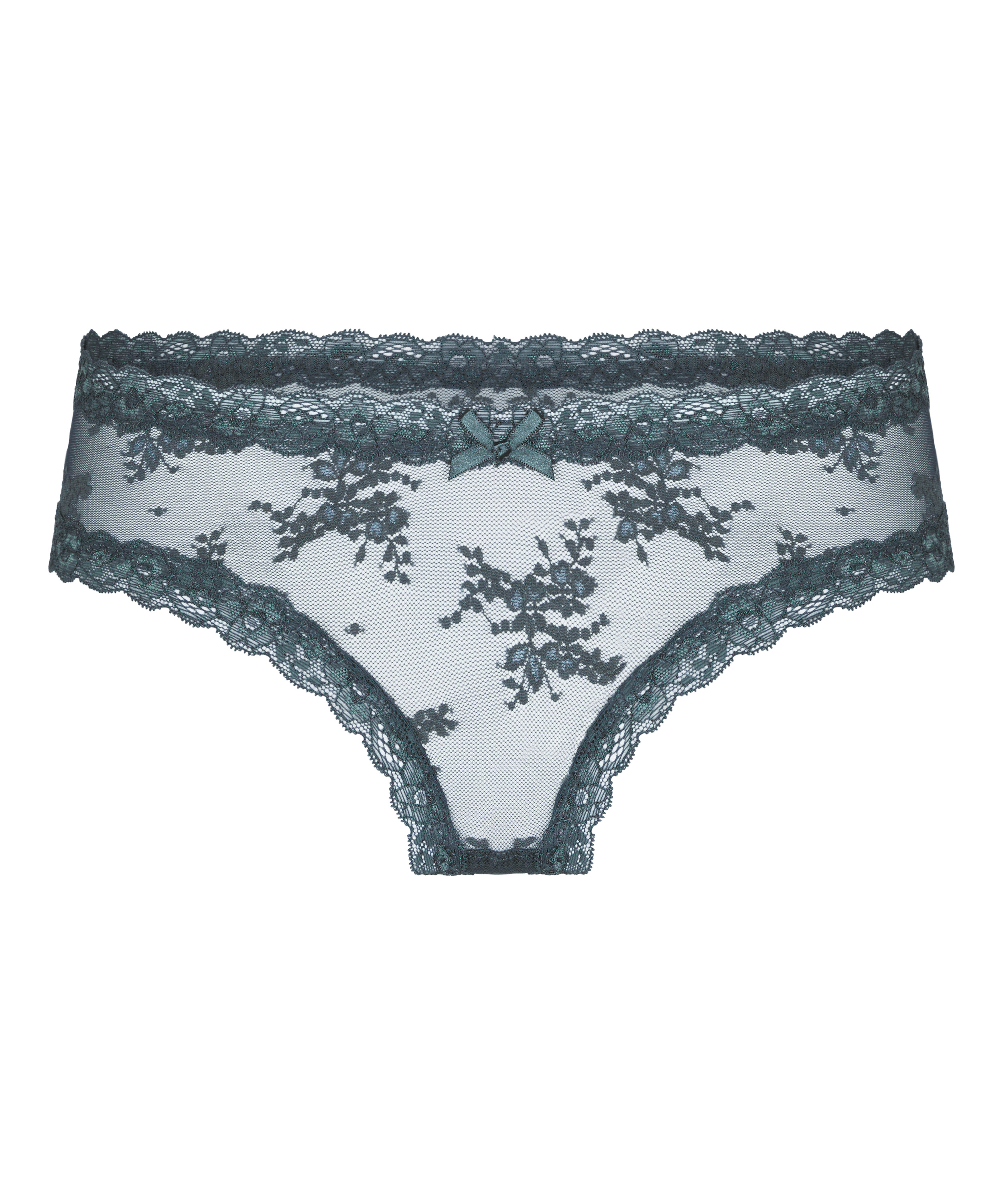 V-shaped Brazilian knickers mesh, Blue, main
